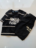 ست تیشرت و شلوارک راه راه