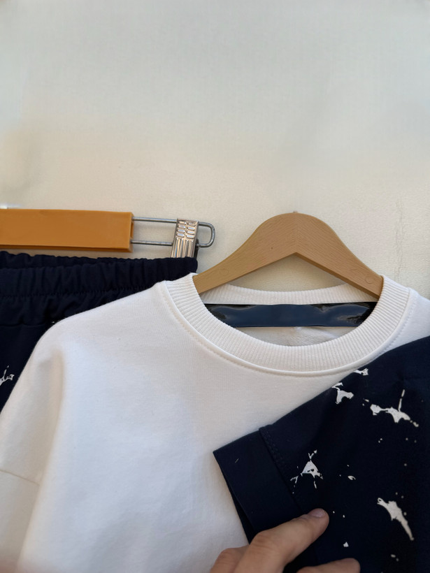 ست سه تیکه ی رنگ سورمه ایی